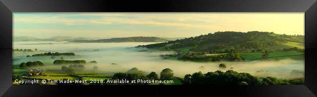 Misty Monmouthshire Morning Framed Print by Tom Wade-West