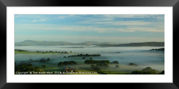 Misty Monmouthshire Morning Framed Mounted Print by Tom Wade-West