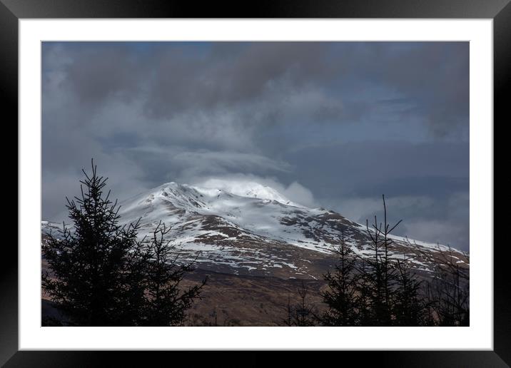Snow tops Framed Mounted Print by Alan Sinclair
