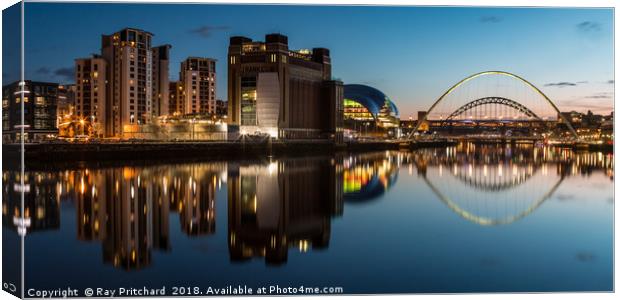 View of the Gateshead Riverside Canvas Print by Ray Pritchard