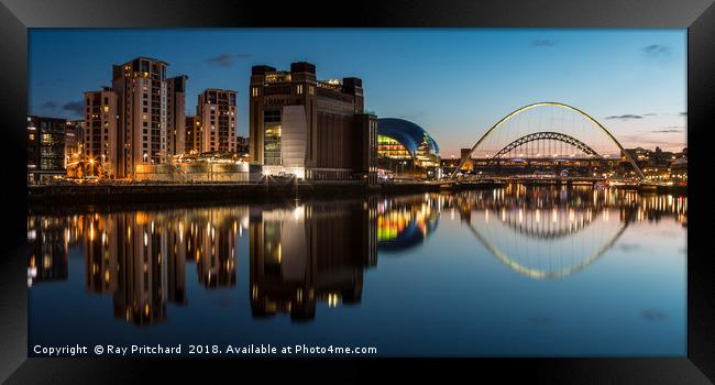 View of the Gateshead Riverside Framed Print by Ray Pritchard