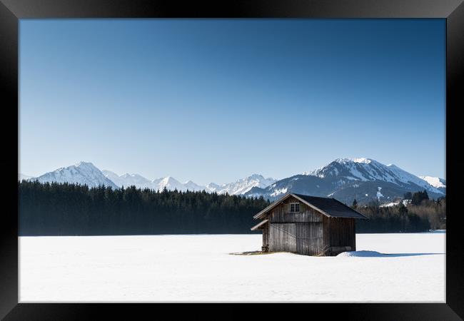 A tranquil moment in the Bavarian Alps. Framed Print by Katie Mitchell