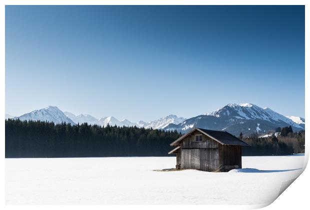 A tranquil moment in the Bavarian Alps. Print by Katie Mitchell