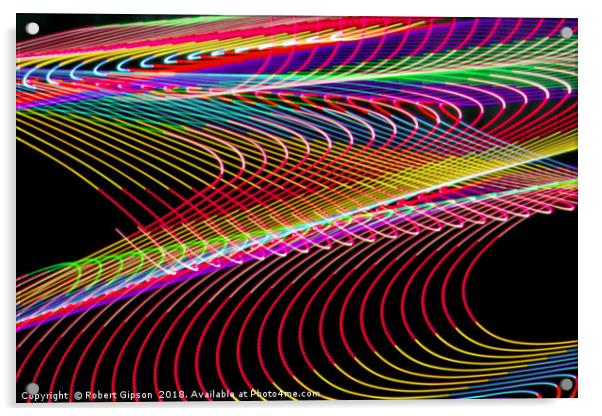 Stripy three Acrylic by Robert Gipson