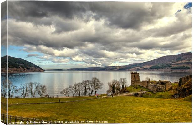 Castle Urquhart and Loch Ness Canvas Print by Robert Murray