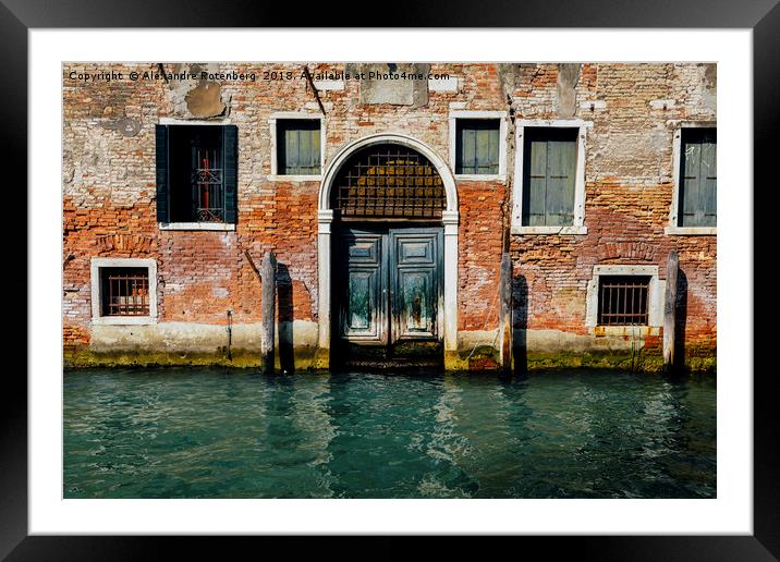 Venetian house on canal Framed Mounted Print by Alexandre Rotenberg