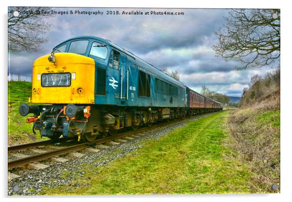 'Historic Deltic Class 45: The British Rail Legend Acrylic by Derrick Fox Lomax