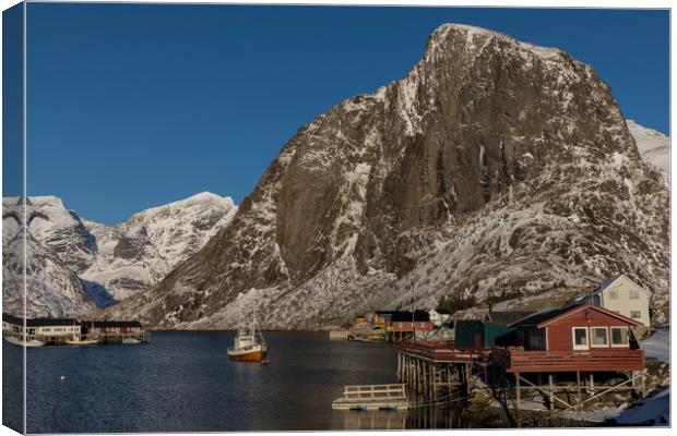 Fjord at Hamnoy Canvas Print by Thomas Schaeffer