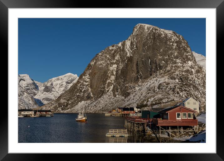 Fjord at Hamnoy Framed Mounted Print by Thomas Schaeffer