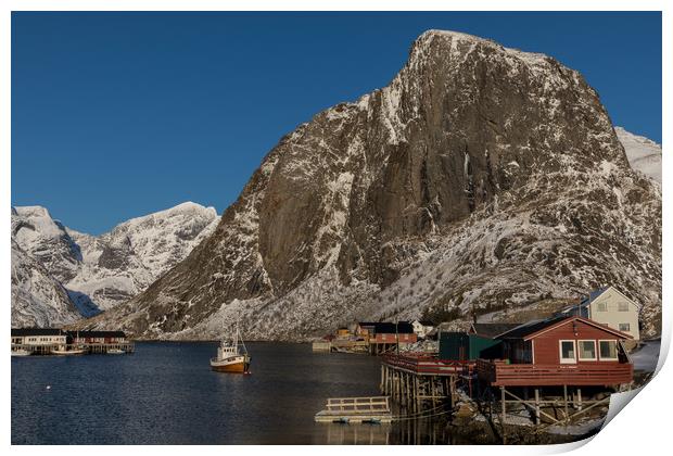 Fjord at Hamnoy Print by Thomas Schaeffer