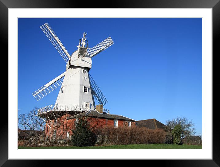 Windmill in Kent Framed Mounted Print by Dawn O'Connor
