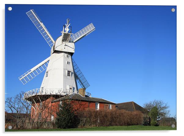 Windmill in Kent Acrylic by Dawn O'Connor