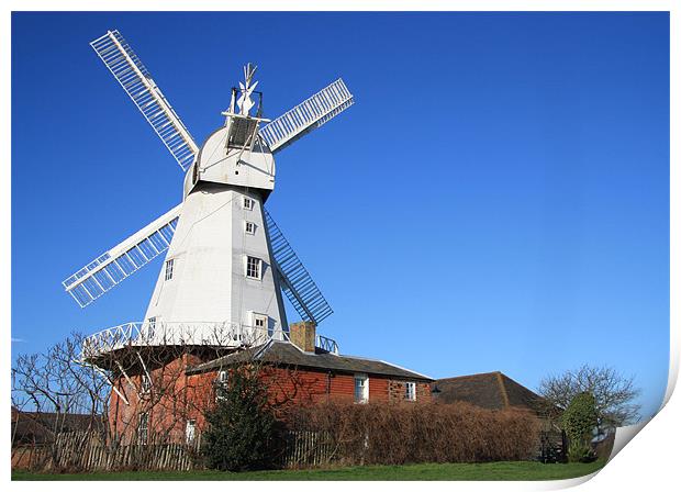 Windmill in Kent Print by Dawn O'Connor