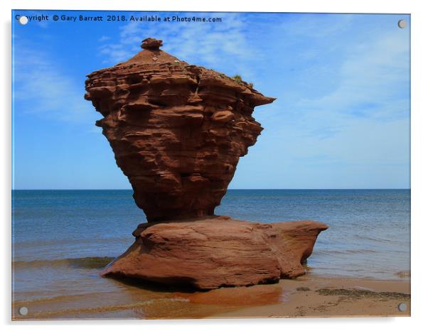 Teapot Rock Prince Edward Island. Acrylic by Gary Barratt