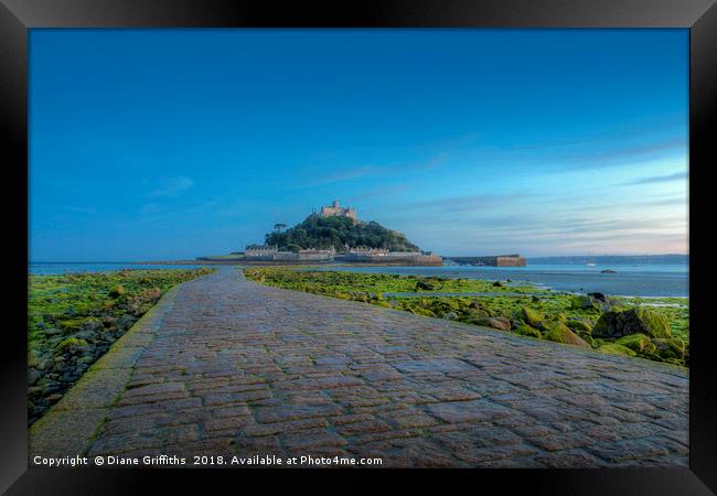 St Michael's Mount Causeway Framed Print by Diane Griffiths