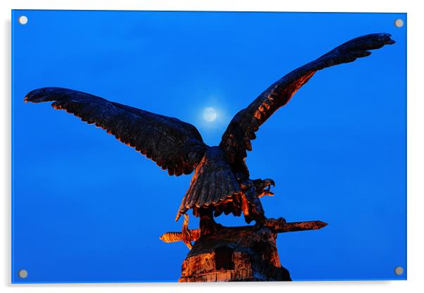 Eagle Moon Acrylic by Adam Lucas