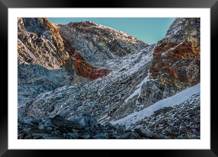 Cho La Pass Framed Mounted Print by Paul Andrews