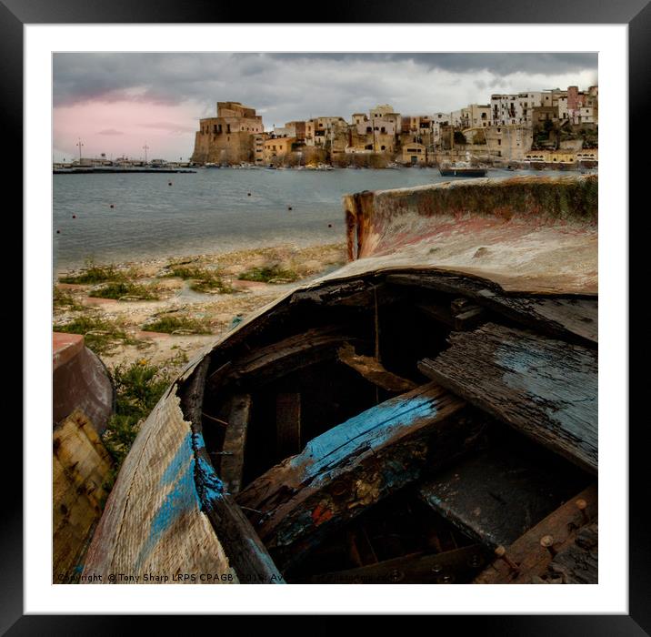 Castellammare del Golfo, Sicily - Late Afternoon Framed Mounted Print by Tony Sharp LRPS CPAGB