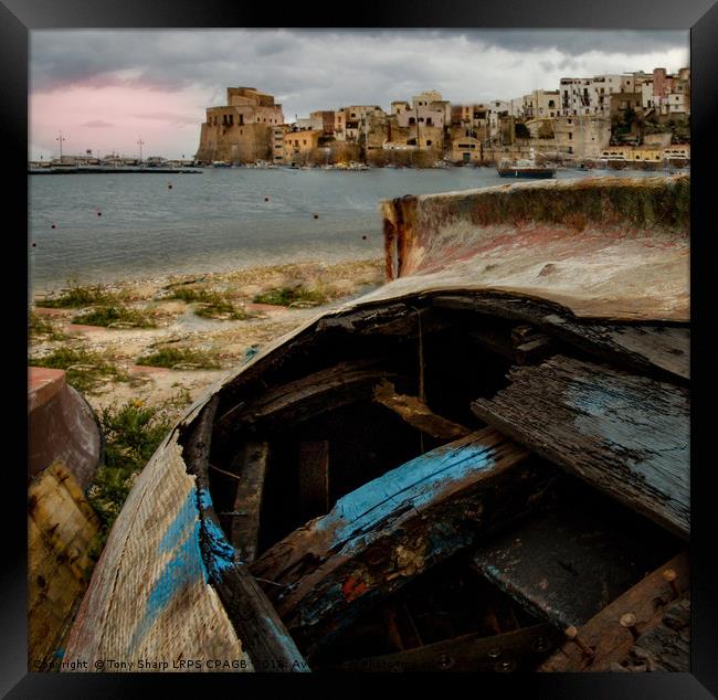 Castellammare del Golfo, Sicily - Late Afternoon Framed Print by Tony Sharp LRPS CPAGB