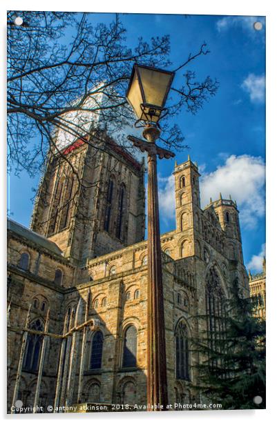 St Cuthberts Durham Cathedral Acrylic by Antony Atkinson