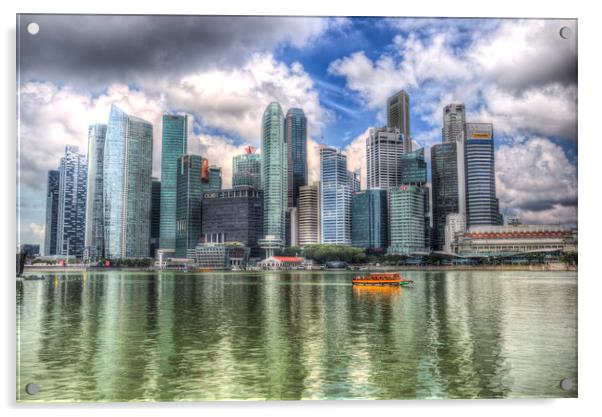Singapore Marina Bay Acrylic by David Pyatt