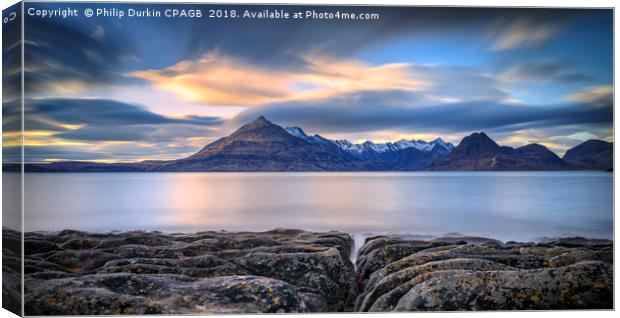 Sunset Of The Cuillin Mountain Range Canvas Print by Phil Durkin DPAGB BPE4