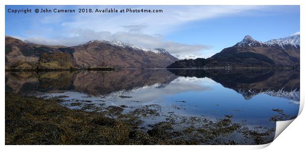 Loch Leven and the Pap of Glencoe. Print by John Cameron