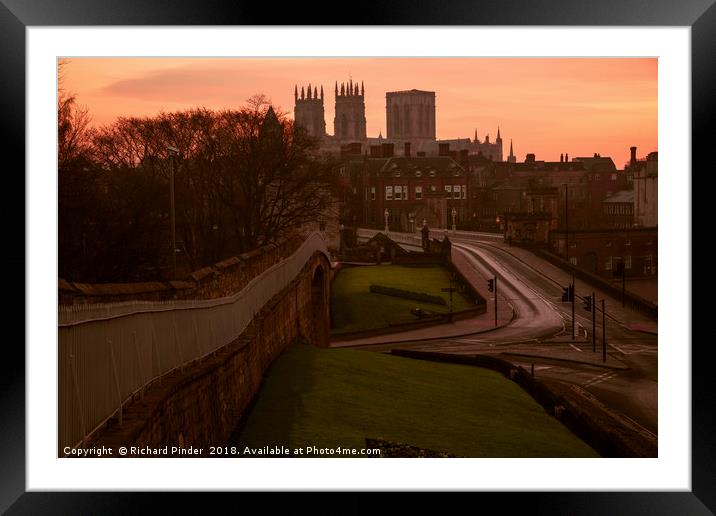 Lendal Bridge and York Minster. Framed Mounted Print by Richard Pinder