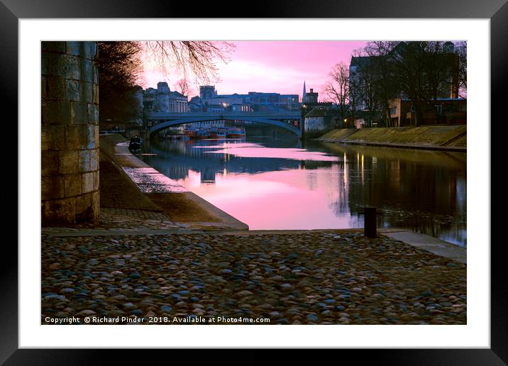 Lendal Bridge and the River Ouse, York Framed Mounted Print by Richard Pinder