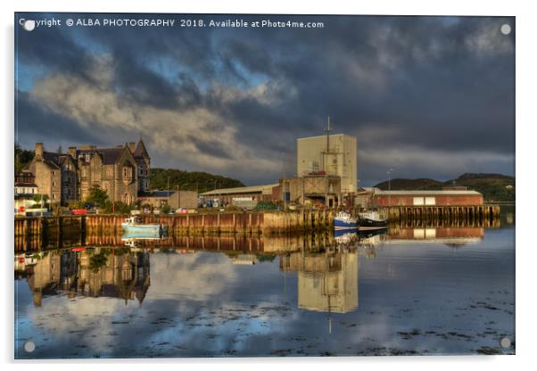 Lochinver Harbour, Sutherland, Scotland. Acrylic by ALBA PHOTOGRAPHY