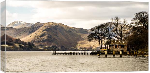 Moody Ullswater Boathouse Canvas Print by Naylor's Photography