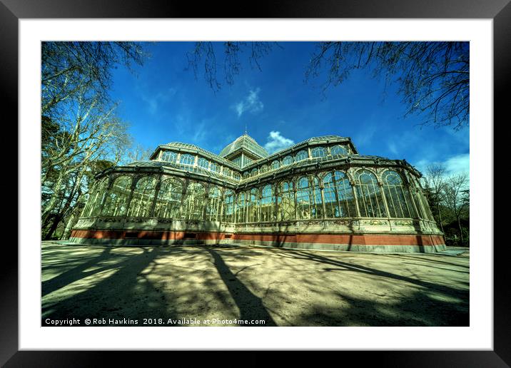Crystal Palace of Madrid Framed Mounted Print by Rob Hawkins