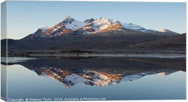Sligchan Reflected Canvas Print by Stephen Taylor
