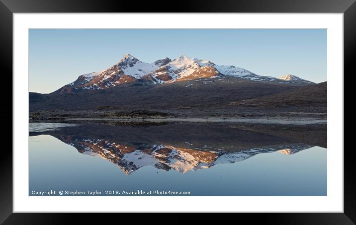Sligchan Reflected Framed Mounted Print by Stephen Taylor