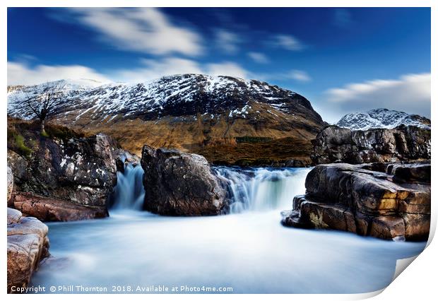 Waterfall on the River Etive. Print by Phill Thornton