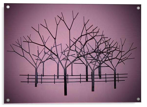 Tree Sculpture Acrylic by Darren Burroughs