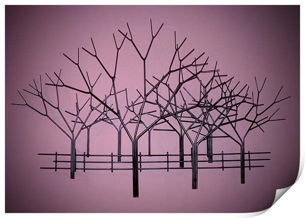 Tree Sculpture Print by Darren Burroughs