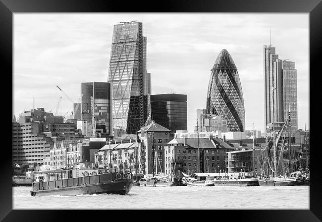 The Busy Thames - London Framed Print by LensLight Traveler
