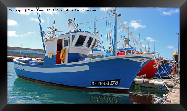 Spanish Fishing Boats Framed Print by Dave Eyres