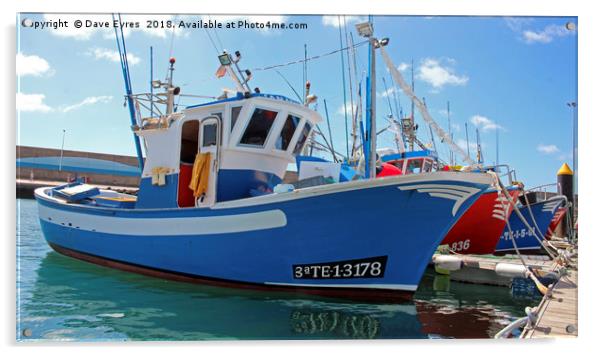 Spanish Fishing Boats Acrylic by Dave Eyres