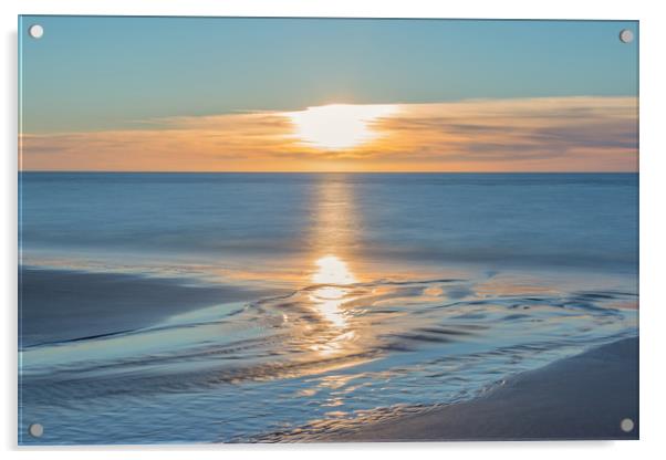 Ainsdale Sunset Acrylic by Roger Green