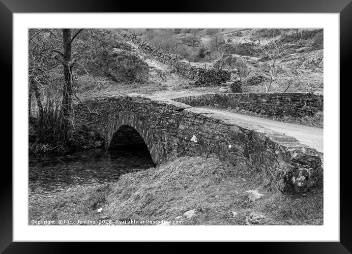 Stone Arched Bridge Tilberthwaite Lake District  Framed Mounted Print by Nick Jenkins