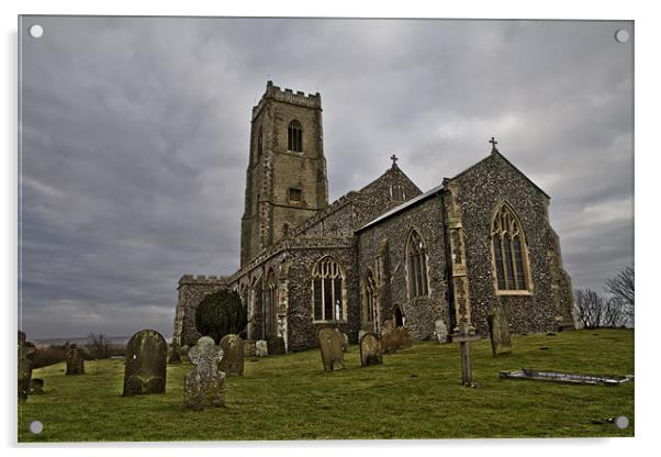 Church of St Mary, Happisburgh Acrylic by Paul Macro