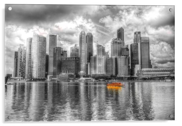 Singapore Marina Bay Sands Acrylic by David Pyatt