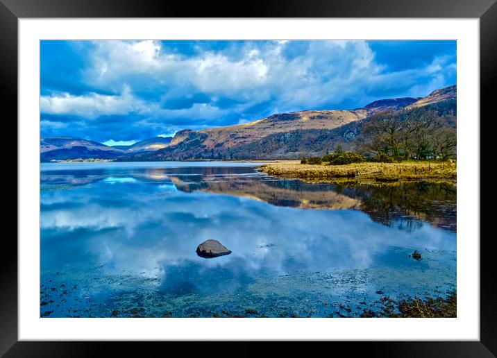 Reflections on Derwent Water Framed Mounted Print by Scott Paul