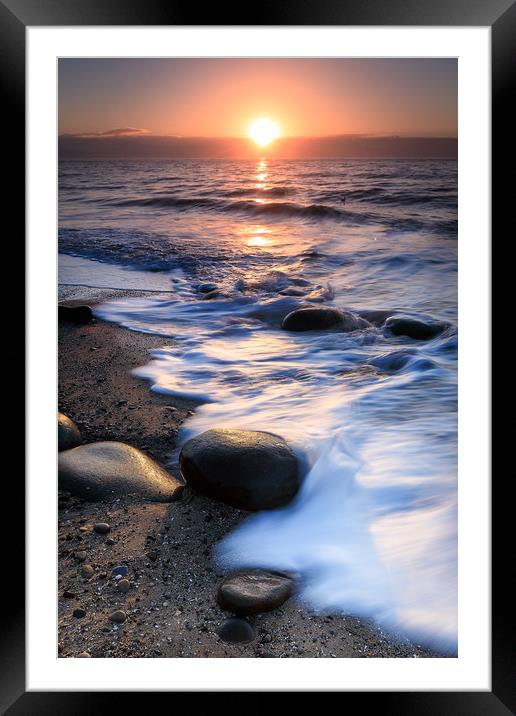 Coppet Hall Beach Sunrise Framed Mounted Print by Simon West