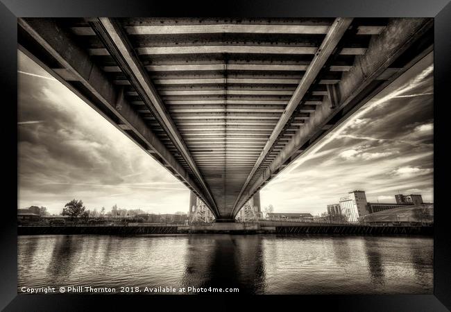 Millennium Bridge, Salford Quays No.3 Framed Print by Phill Thornton