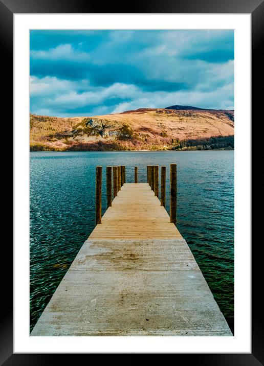 Derwent Water Jetty Framed Mounted Print by Scott Paul