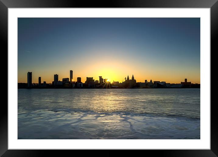 LIVERPOOL CITYSCAPE Framed Mounted Print by Kevin Elias