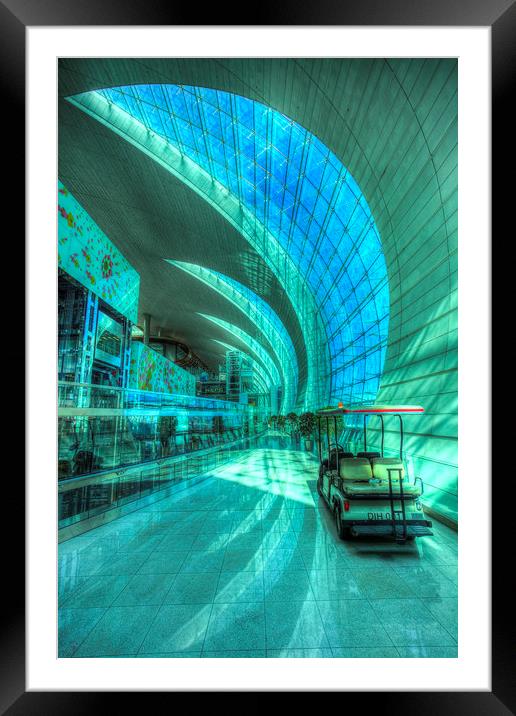 Dubai International Airport Framed Mounted Print by David Pyatt